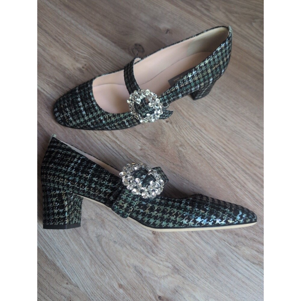 SJP Sarah Jessica Parker Celine Cosette Embellished Mary Jane Pumps EU 38.5